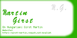 martin girst business card